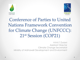 Conference of Parties to United Nations Framework Convention for