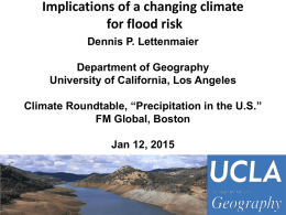 Implications of a changing climate for flood risk