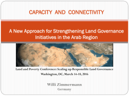 The Land Governance Challenge in the Arab Region