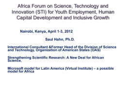 Africa Forum on Science, Technology and Innovation (STI) for Youth