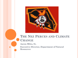 The Nez Perces and Climate Changex