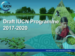 Draft IUCN Programme 2017-2020