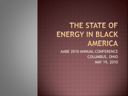 the state of energy in black america