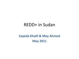 REDD+ in Sudan - International Institute for Sustainable Development