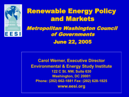Carol Werner - Metropolitan Washington Council of Governments