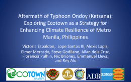 The Aftermath of Typhoon Ondoy (Ketsana) and Ecotown as a