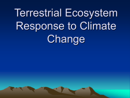 Terrestrial Ecosystem Response to Climate Change