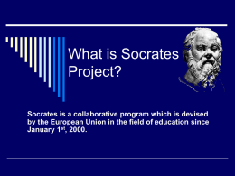 Qu`est ce qu`un projet Socrates?