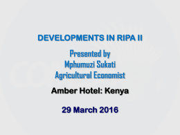 Developments in RIPA II