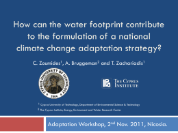 How can the water footprint contribute to the formulation