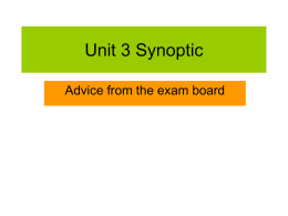 Unit 3 Synoptic - School
