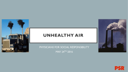 Outdoor Air Quality - Physicians for Social Responsibility