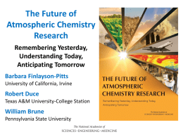 Atmospheric Chemistry Research