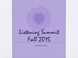 Shanghai Listening Summit