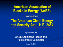 Energy Efficiency - American Association of Blacks in Energy