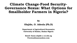 What Options for Smallholder Farmers in Nigeria?