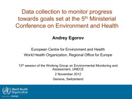 European Environment and Health Information System