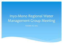 Inyo-Mono Regional Water Management Group Meeting