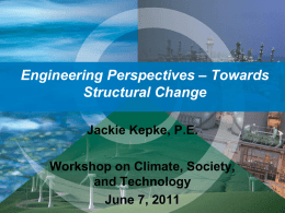 Engineering Perspectives – Towards Structural Change