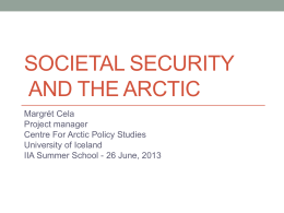 Societal Security and the Arctic