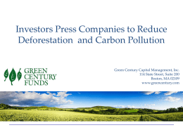 Overview of Green Century Capital Management