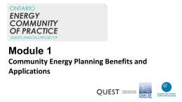 What is Community Energy Planning?