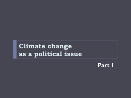 Session 1 – Environment and International Politics