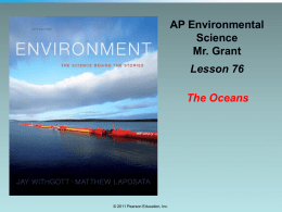 APES Lesson 76 (5th Ed) - The Oceansx - science-b