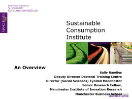 Sustainable Consumption Institute