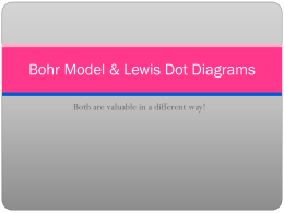 Bohr Model & Lewis Dot Diagrams