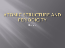 Atomic Structure and Periodicity