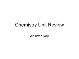 Final Review Answer Key