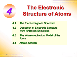 The Electronic Structure of Atoms