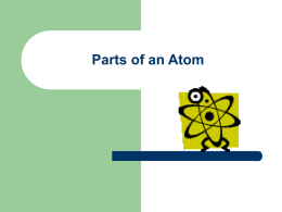 Parts of an Atom - Queen Anne's County Public School District