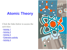 Atomic Theory - University of Hong Kong
