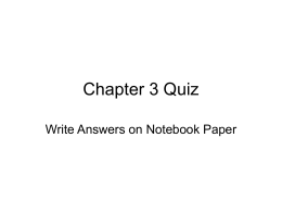 Chapter 3 Quiz - Mr. McKnight's Chemistry