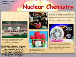 Nuclear Chemistry - East Tech Titans