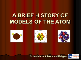 A brief history of the model of the atom