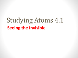 4.1 History of Atomic Model - Collinsville Public Schools