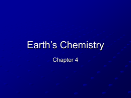 Earth`s Chemistry (Chapter 4)