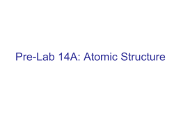lab 14A - atomic structure