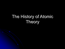 Atomic Theory Overview