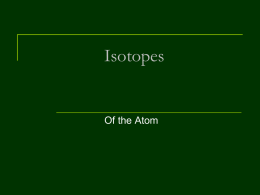 Atom 3 Isotopes - Solon City Schools