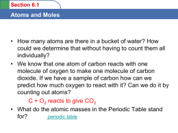 Mole of atoms