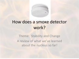 How does a smoke detector work?