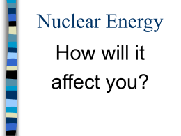 Nuclear Energy - Teacher Pages