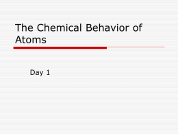 The Chemical Behavior of Atoms