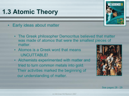 Atomic Theory Powerpoint