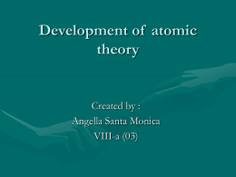 Development of atomic theory