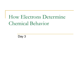 How Electrons Determine Chemical Behavior